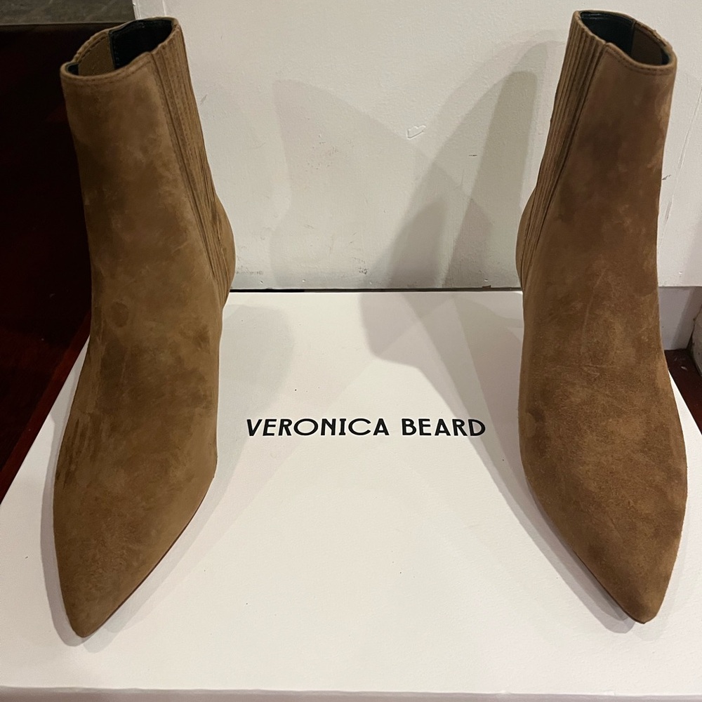 Veronica Beard Brown Suede Pointed Boots